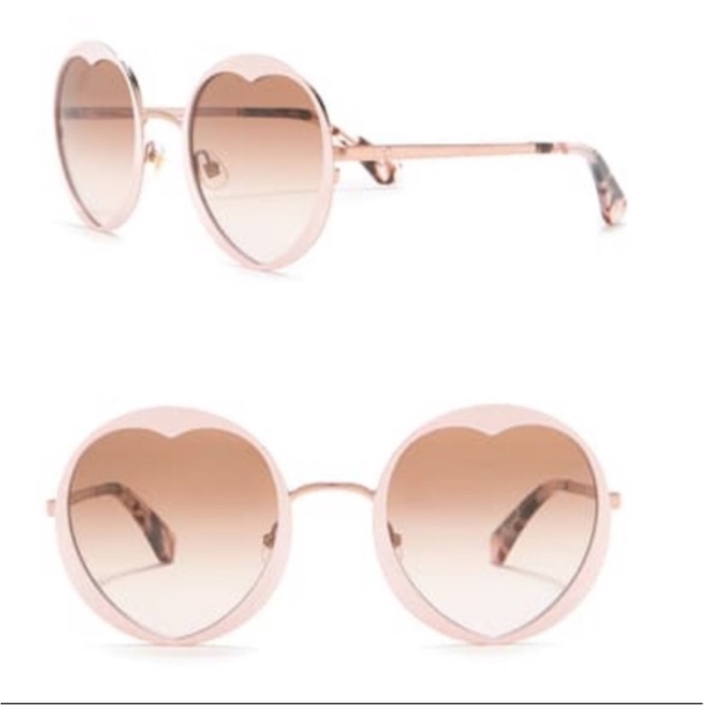 kate spade new york rosarias round heart sunglasses - Picture 2 of 7